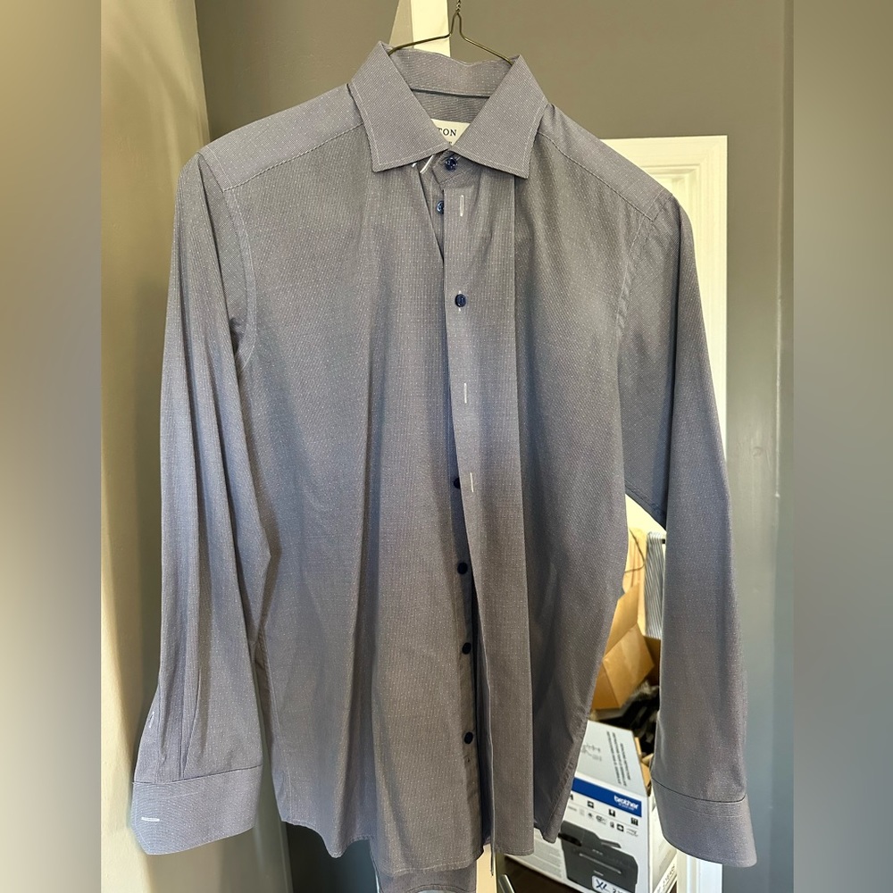 ETON men’s button down size 41 16 dark blue